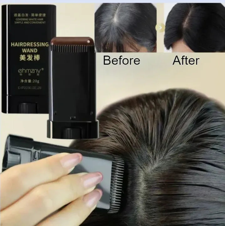 Hair Color Touch-Up Stick – Instant Gray Root Concealer Wand for Women & Men (20g)