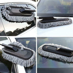 Microfiber Telescoping Car Cleaning Soft Brush Ideal as Mop Duster, Washing Brush with Long Handle, Car Wash Cleaning Brush Duster Dust Wax Mop