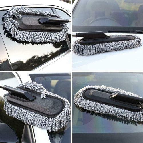 Microfiber Telescoping Car Cleaning Soft Brush Ideal as Mop Duster, Washing Brush with Long Handle, Car Wash Cleaning Brush Duster Dust Wax Mop