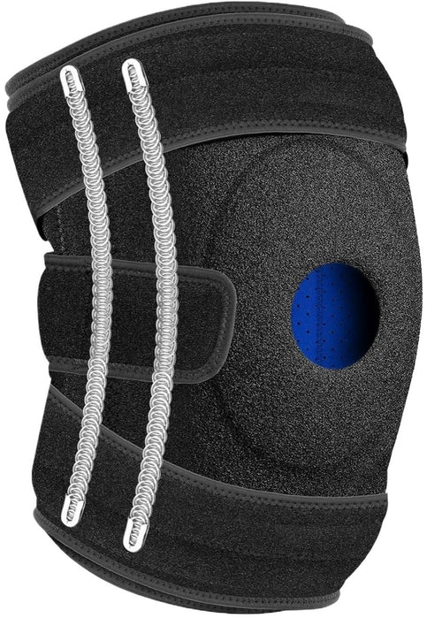 1 PC Knee Support Compression Sleeve Knee Pad, Arthritis Wrap Pad, ACL, Running, Pain Relief, Injury Recovery, Basketball Football Badminton and More Knee Joint Brace Support Adjustable Knee Stabilizer Kneepad Strap Patella Protector Orthopedic Arthritic