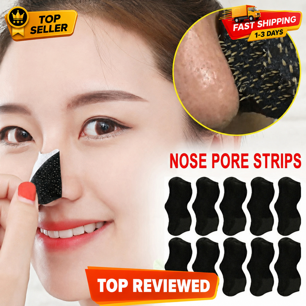 10pcs Nose Blackhead Remover Strips Mask Skin Care Shrink Pore Acne Treatment Mask Deep Nose Pore Cleansing Strips Black Head Remover