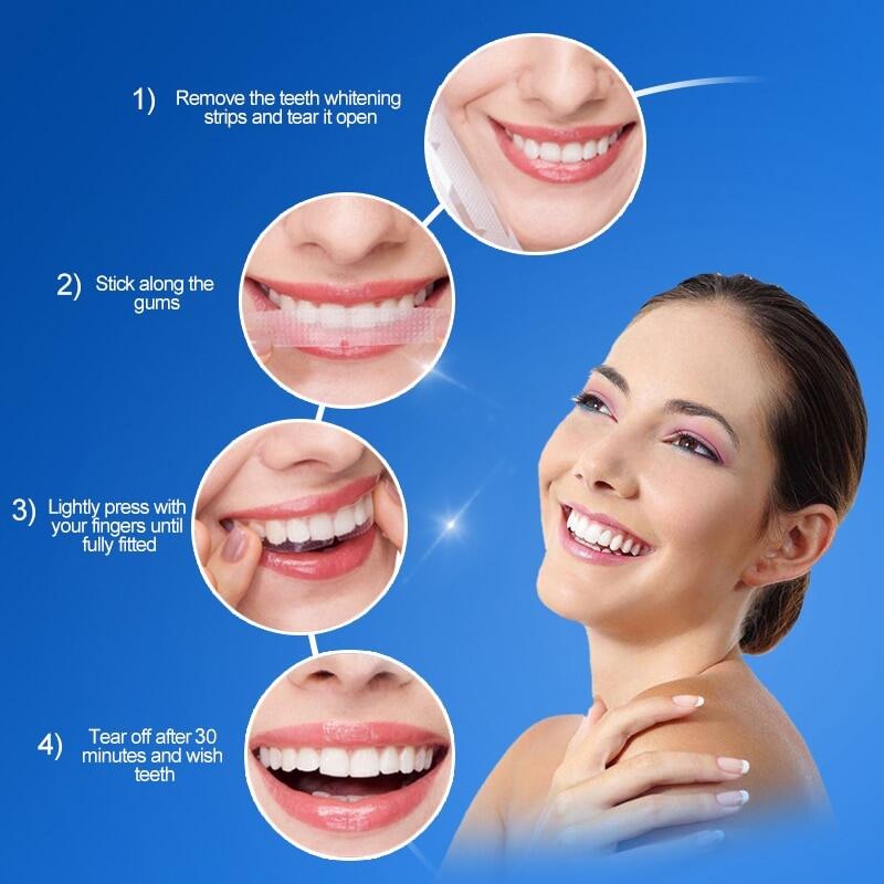 Pcs/Bag A2dvanced Teeth Whitening Strips Teeth Oral Hygiene Care Dental Bleaching Teeth Strips Whitening Dental Bleaching Tools
