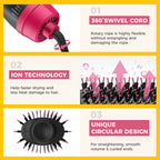 One Step Hair Dryer and Volumizer for Women – 3 in 1 Hair Styler | Hot Air Brush | Blow Dryer Brush | Hair Straightener and Curler | Hair Dryer Brush for Girls | Hair Straightener Comb